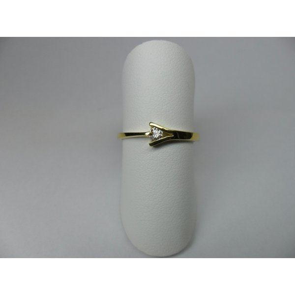 V-Clamp Ring Yellow Gold 0.08 crt.